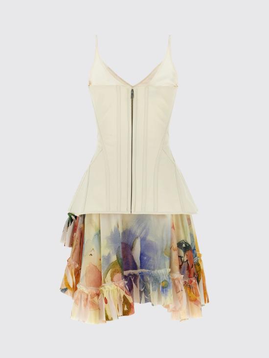 26SS 알렉산더 맥퀸 롱 원피스 873218QZARY 9015 White - ALEXANDER MCQUEEN