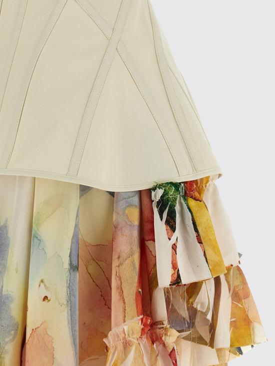 26SS 알렉산더 맥퀸 롱 원피스 873218QZARY 9015 White - ALEXANDER MCQUEEN