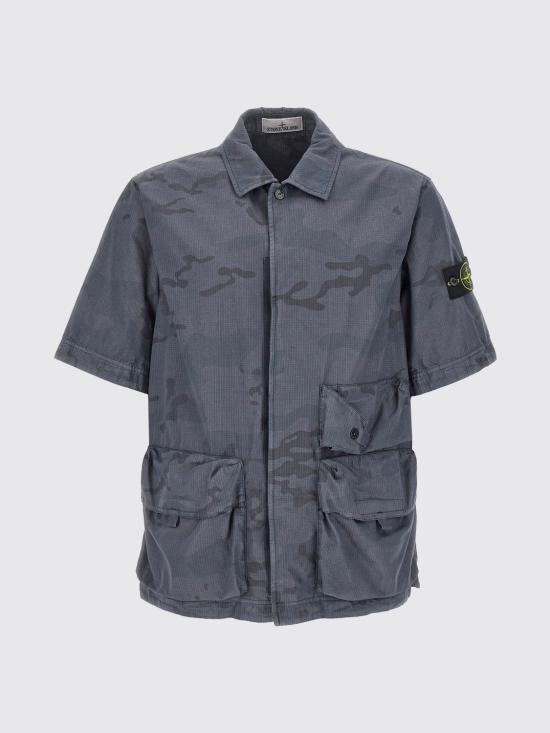 26SS 스톤 아일랜드 반팔 셔츠 1100024S00E9 V002D Blue - STONE ISLAND