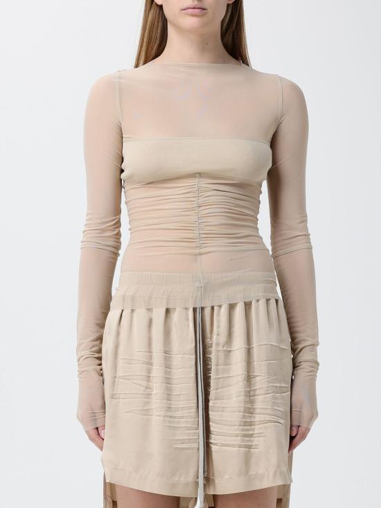 26SS 릭 오웬스 긴팔 티셔츠 RO01F6274TUSRJA1 38 Beige