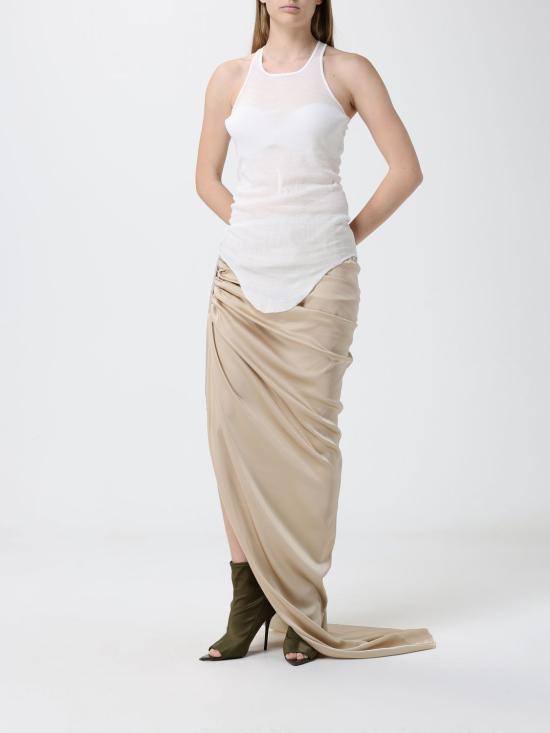 26SS 릭 오웬스 롱 스커트 RO01F6359SCH1 38 Beige - RICK OWENS