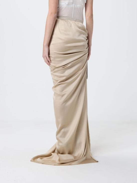 26SS 릭 오웬스 롱 스커트 RO01F6359SCH1 38 Beige - RICK OWENS