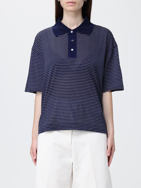 26SS 아미 코튼 스트라이프 아미 드 하트 폴로 잉크 UPL422JE0212A 044 Blue