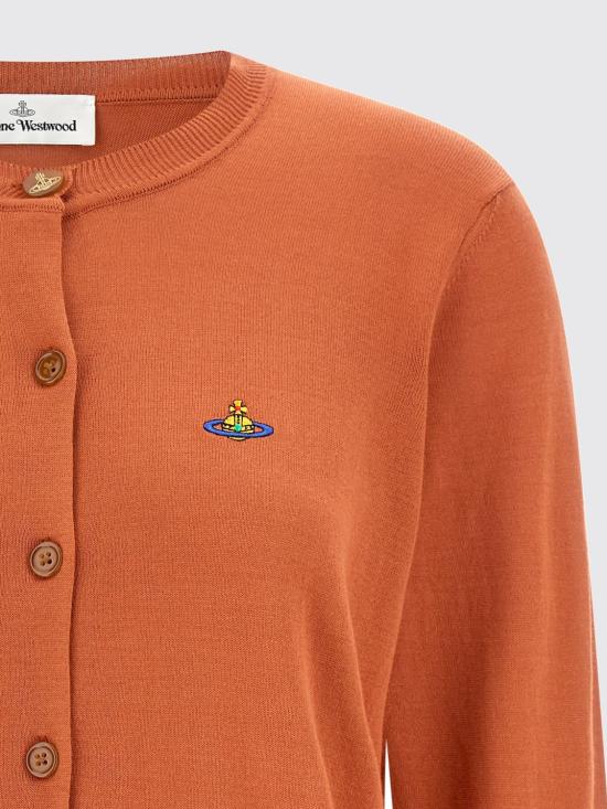 26SS 비비안웨스트우드 BEA 베아 니트 가디건 1803002PY003F C409 Orange - VIVIENNE WESTWOOD