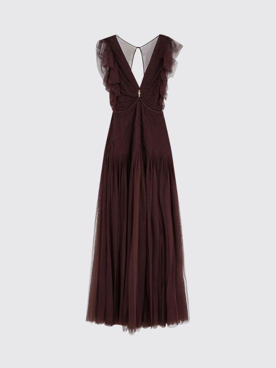 26SS 엘리자베타프랜치 롱 원피스 AR80J62E2 644 Brown - ELISABETTA FRANCHI