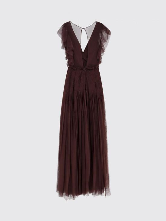 26SS 엘리자베타프랜치 롱 원피스 AR80J62E2 644 Brown - ELISABETTA FRANCHI