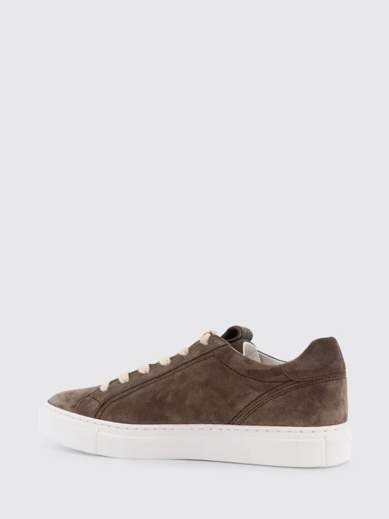 26SS 브루넬로 쿠치넬리 프레셔스 루프 스웨이드 스니커즈 MZSFG2525 C8769 Mud - BRUNELLO CUCINELLI