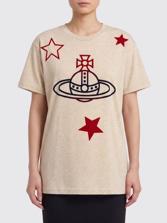 26SS 비비안웨스트우드 반팔 티셔츠 3G010056J00B8 C401 Beige