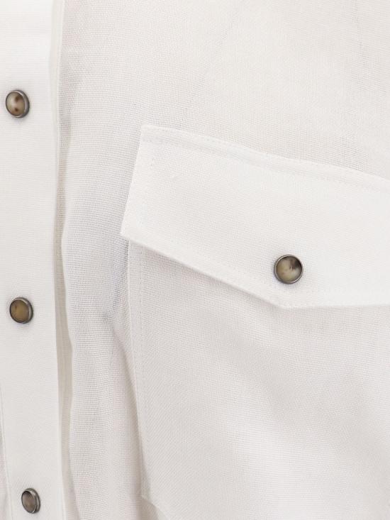 26SS 브루넬로 쿠치넬리 셔츠 MQ986NE416 C001 White - BRUNELLO CUCINELLI