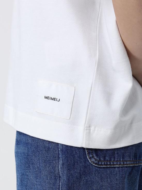 26SS 메이메이즈 반팔 티셔츠 M6PX99 791 White - MEIMEIJ