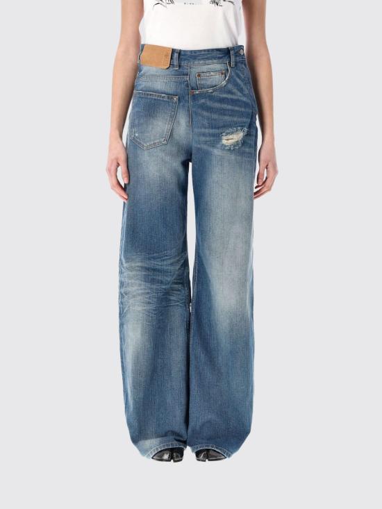 26SS MM6 메종마르지엘라 Twist 와이드레그 진 S52LA0243M30016 961 Blue