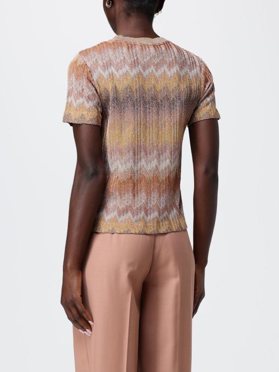 26SS 미소니 반팔 티셔츠 DS26SL01BR014S S10C0 Gold - MISSONI
