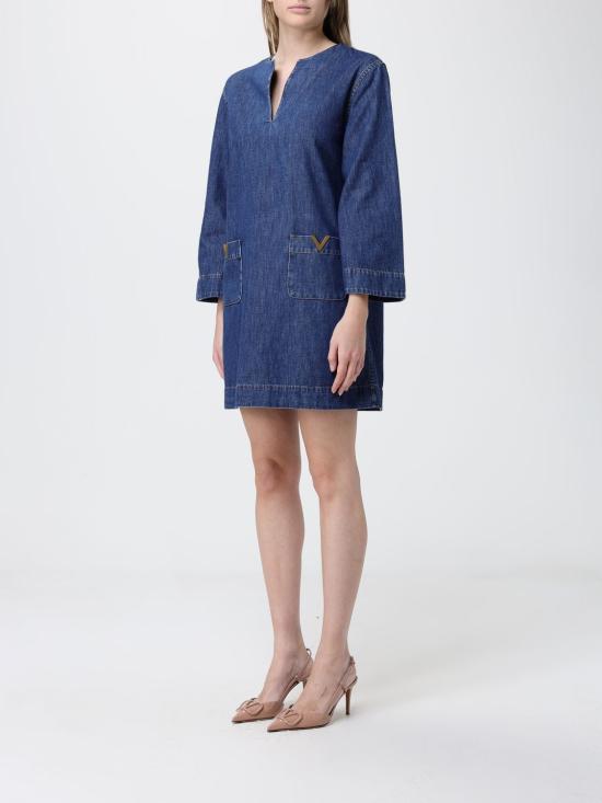 26SS 발렌티노 가라바니 롱 원피스 BDA03B9YA 558 Denim - VALENTINO GARAVANI