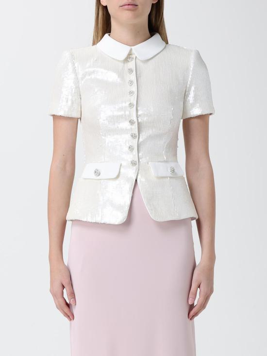 26SS 셀프 포트레이트 블라우스 RS26016TW White