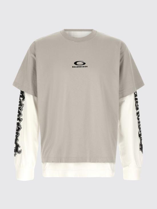 26SS 발렌시아가 반팔 티셔츠 871497TUVD5 1410 Grey