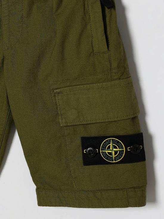 26SS [키즈] 스톤 아일랜드 쇼츠/버뮤다 L100003S0001 V0058 Green - STONE ISLAND