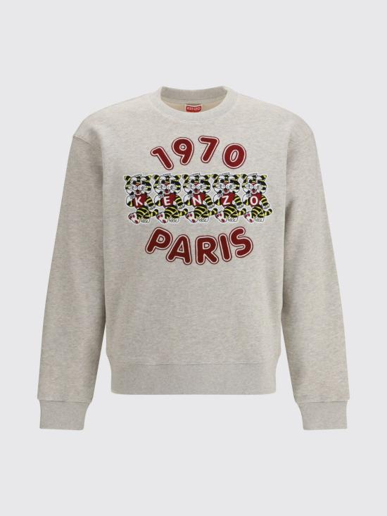 26SS 겐조 Wild Tiger 자수 스웻셔츠 FG55SW2064MJ 93 Grey - KENZO