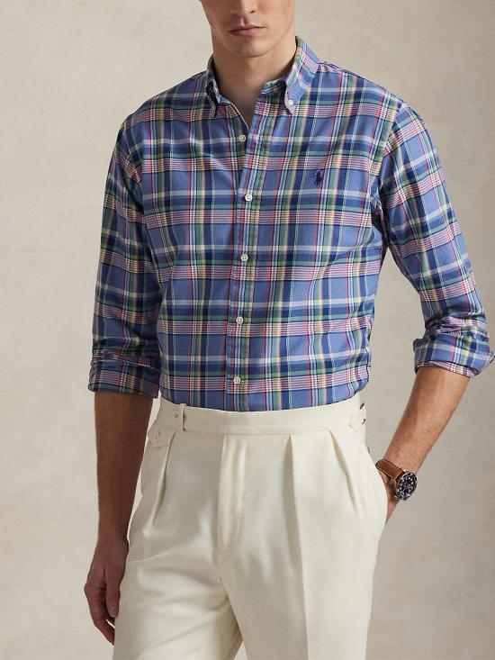 26SS 랄프 로렌 긴팔 셔츠 710922273 005 Blu - RALPH LAUREN