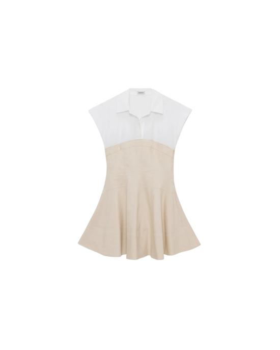  조나단 심카이 숏 원피스 선대 리넨 미니 드레스 샌드 멀티