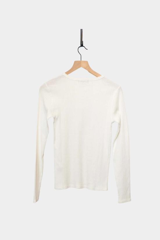  이치 앤티퀴트 스웨터 Ichi Antiquites 리브 니트 풀오버 화이트 - ICHI ANTIQUITES