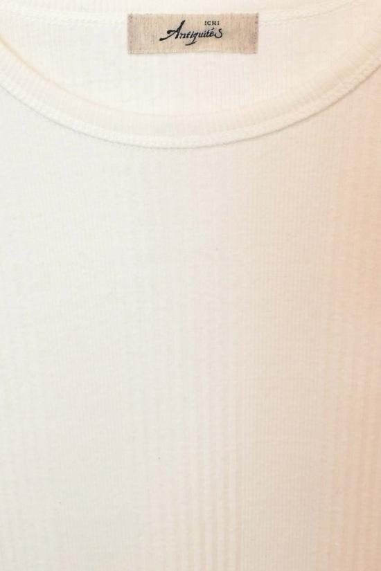  이치 앤티퀴트 스웨터 Ichi Antiquites 리브 니트 풀오버 화이트 - ICHI ANTIQUITES