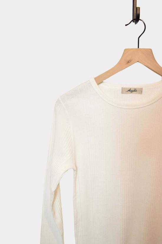  이치 앤티퀴트 스웨터 Ichi Antiquites 리브 니트 풀오버 화이트 - ICHI ANTIQUITES