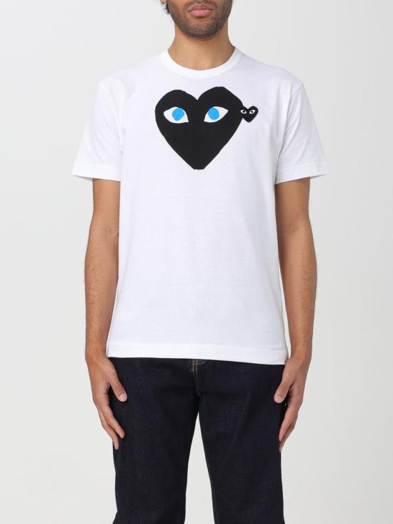 26SS 꼼데가르송 반팔 티셔츠 AX T088 051 1 WHITE DOM