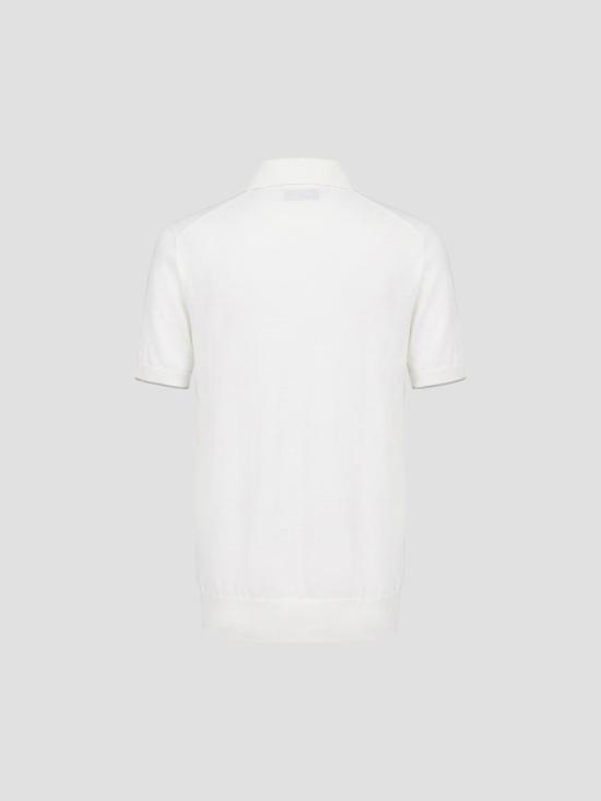 26SS 브루넬로 쿠치넬리 로고 경량 코튼 니트 폴로 셔츠 M29800195 CON63 PANAMA - BRUNELLO CUCINELLI