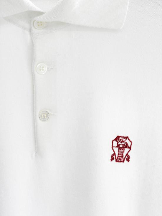 26SS 브루넬로 쿠치넬리 로고 경량 코튼 니트 폴로 셔츠 M29800195 CON63 PANAMA - BRUNELLO CUCINELLI