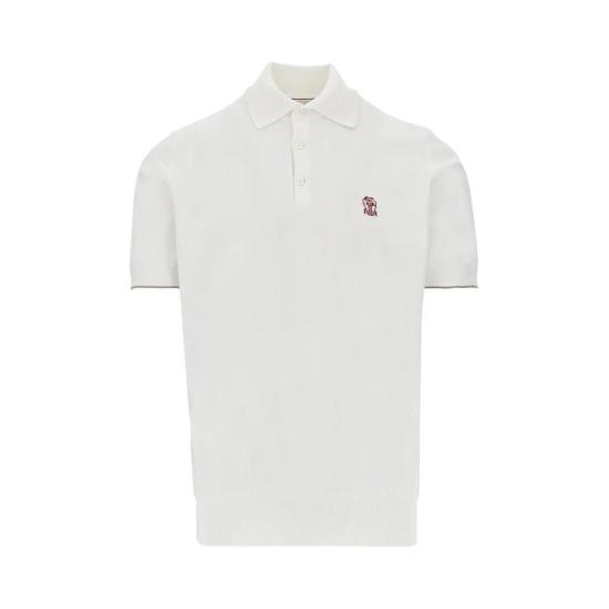 26SS 브루넬로 쿠치넬리 로고 경량 코튼 니트 폴로 셔츠 M29800195 CON63 PANAMA