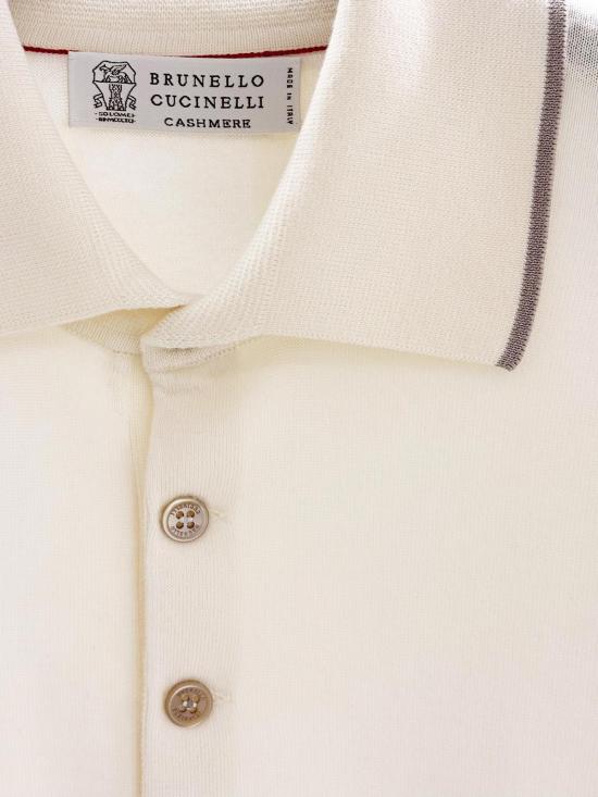 26SS 브루넬로 쿠치넬리 폴로 티셔츠 MIS806005 CON63 PANAMA - BRUNELLO CUCINELLI