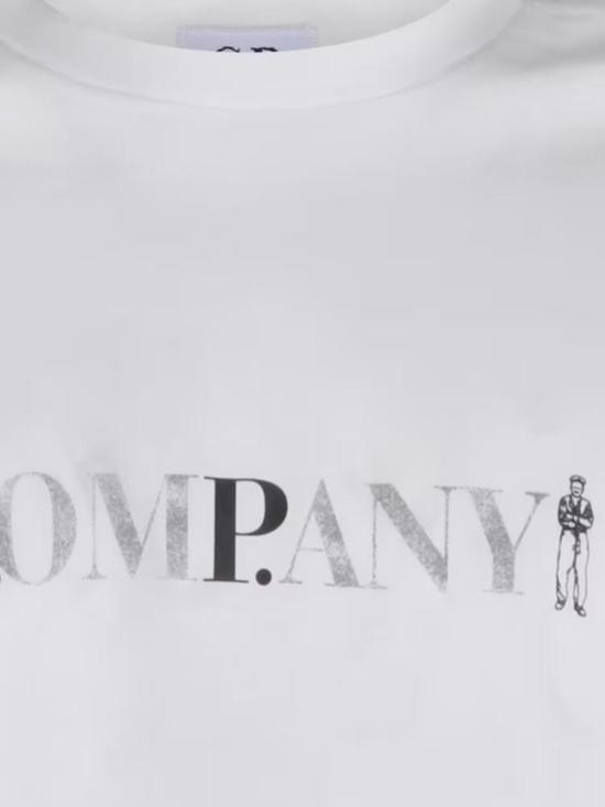 26SS 씨피 컴퍼니 30/1 저지 숏슬리브 로고 티셔츠 20CMTS085A005100W 103 GAUZE WHITE - C.P. COMPANY