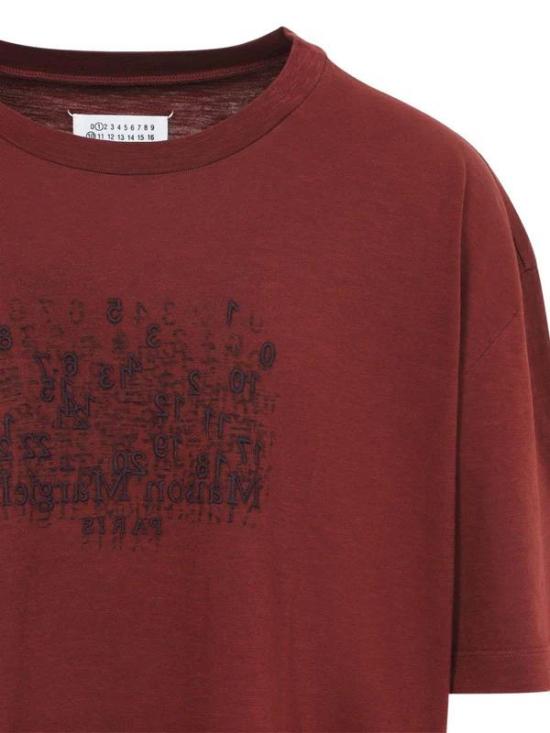 26SS 마르지엘라 반팔 티셔츠 S50GC0730M20164 210 DARK BRIC RED - MAISON MARGIELA