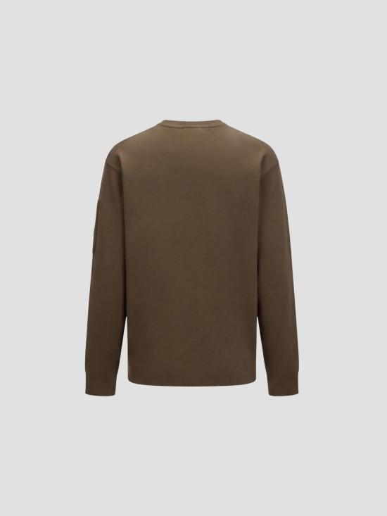 26SS 씨피 컴퍼니 코튼 씨 아일랜드 렌즈 스웨터 20CMKN097A110560A 683 IVY GREEN - C.P. COMPANY