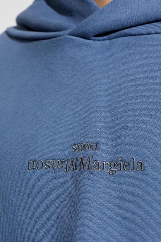 26SS 마르지엘라 업사이드 다운 자수 로고 후드 S50GU0167S25503 469 LAPIS BLUE - MAISON MARGIELA