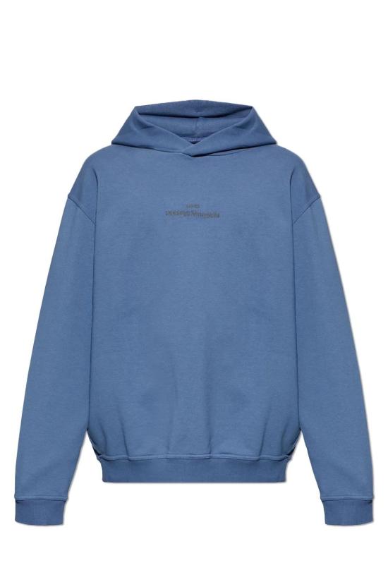 26SS 마르지엘라 업사이드 다운 자수 로고 후드 S50GU0167S25503 469 LAPIS BLUE