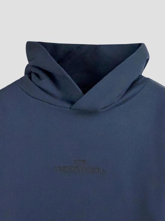 26SS 마르지엘라 업사이드 다운 자수 로고 후드 S50GU0167S25503 469 LAPIS BLUE - MAISON MARGIELA