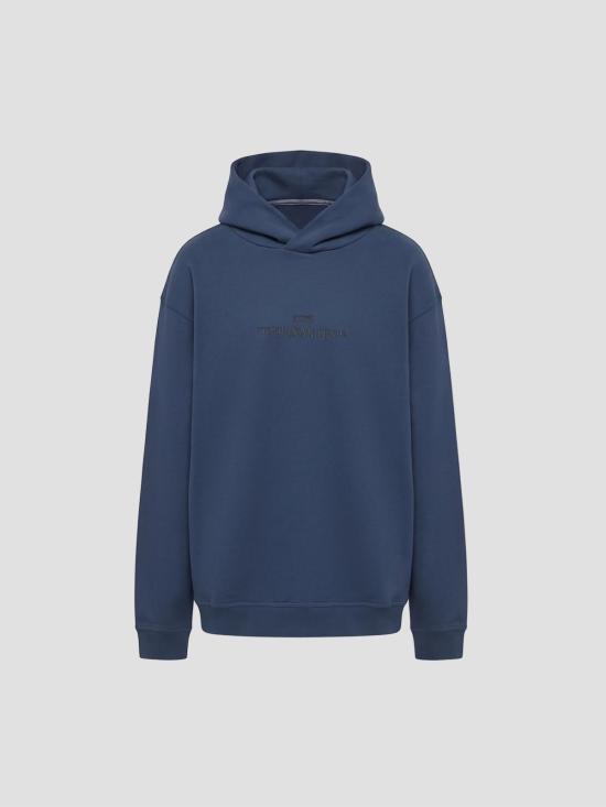 26SS 마르지엘라 업사이드 다운 자수 로고 후드 S50GU0167S25503 469 LAPIS BLUE