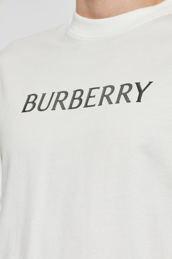 26SS 버버리 로고 코튼 티셔츠 8122389 B7078 CHALK - BURBERRY