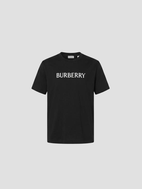 26SS 버버리 로고 코튼 티셔츠 8122387 A1189 BLACK