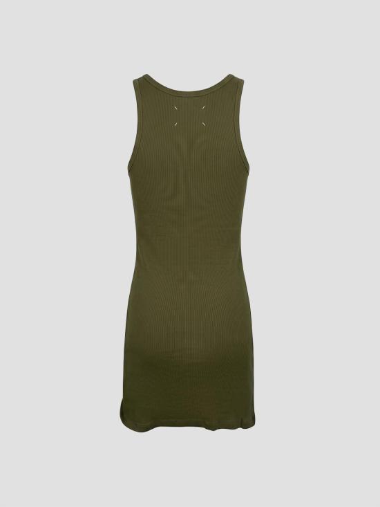 26SS 마르지엘라 테이프 리브드 미니 원피스 테이프 리브드 미니 원피스 S29DA0016M20202 693 OLIVE - MAISON MARGIELA