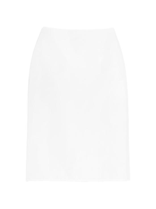 26SS 질샌더 미디 스커트 J03MA0302J70221 100 OPTIC WHITE