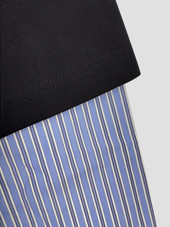 26SS 꼼데가르송 반팔 티셔츠 HQT006051 1 BLKxSAX WHT NVY - COMME DES GARCONS