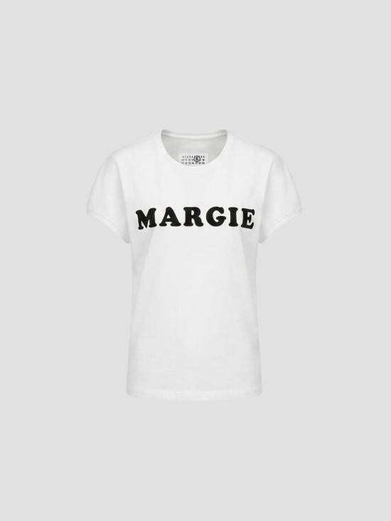 26SS MM6 메종마르지엘라 반팔 티셔츠 S62GD0212M20108 101 OFF WHITE