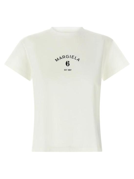 26SS MM6 메종마르지엘라 반팔 티셔츠 S62GD0216M20048 101 OFF WHITE