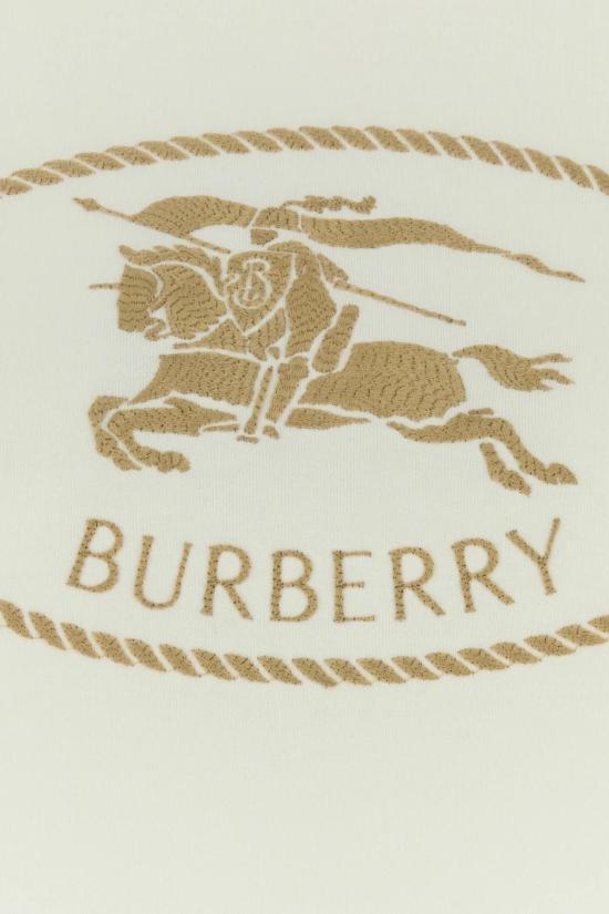 26SS 버버리 나이트 스탬프 코튼 티셔츠 8109817 B7078 CHALK - BURBERRY