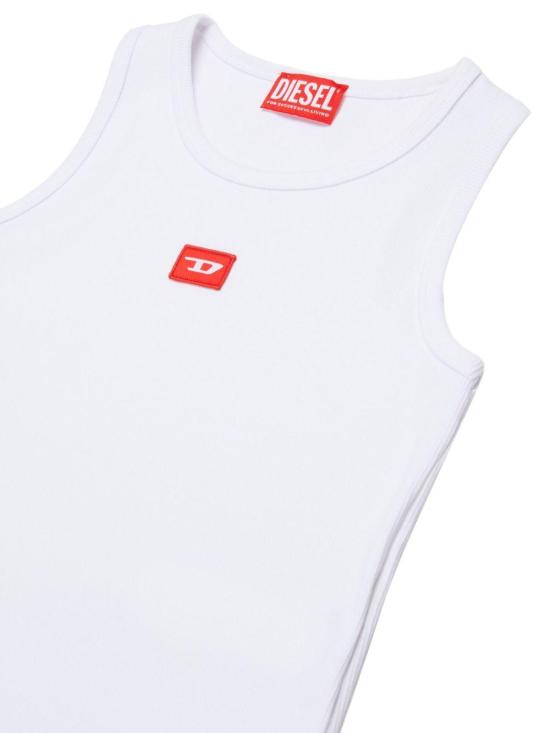 26SS [키즈] 디젤 티셔츠 J02594KYAZY K100 WHITE - DIESEL