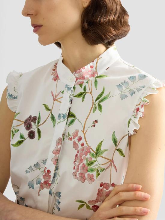 26SS 에르뎀 민소매 티셔츠 SS26T1251518015 FRENCHCHINTZ White - ERDEM