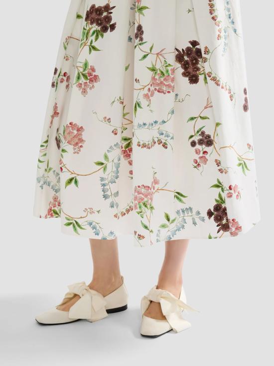 26SS 에르뎀 미디 스커트 SS26S1051518015 FRENCHCHINTZ White - ERDEM