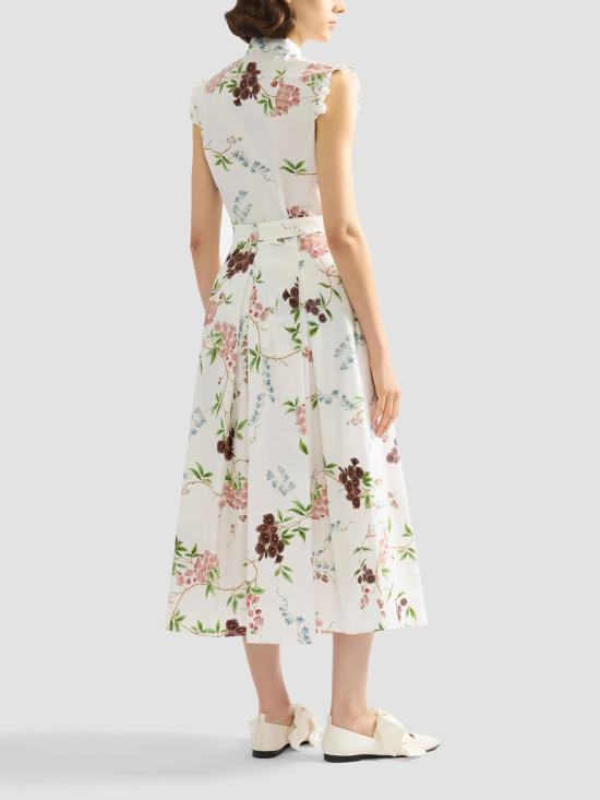 26SS 에르뎀 미디 스커트 SS26S1051518015 FRENCHCHINTZ White - ERDEM